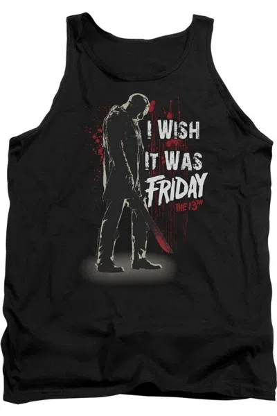 Gildan Friday The 13th I Wish It Was Friday Adult Tank Top In Black