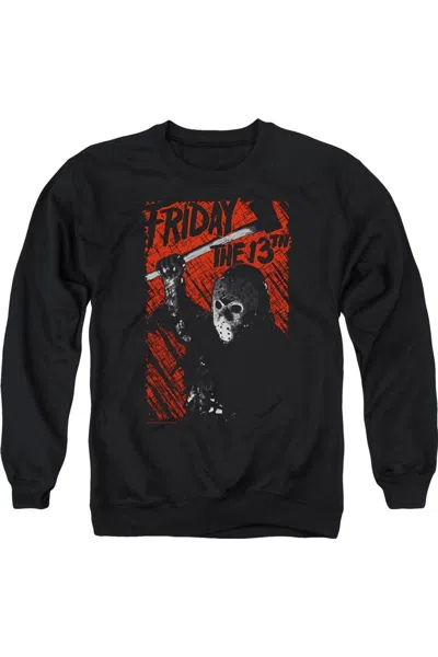 Gildan Friday The 13th Jason Lives Adult Crewneck Sweatshirt In Black