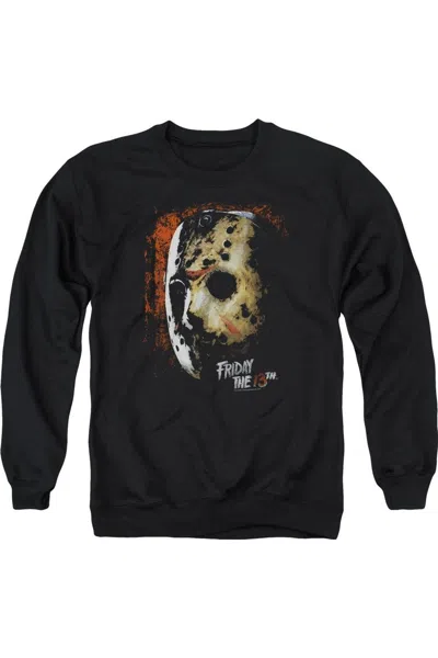Gildan Friday The 13th Mask Of Death Adult Crewneck Sweatshirt In Black