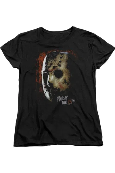 Gildan Friday The 13th Mask Of Death Short Sleeve Womens T-shirt In Black