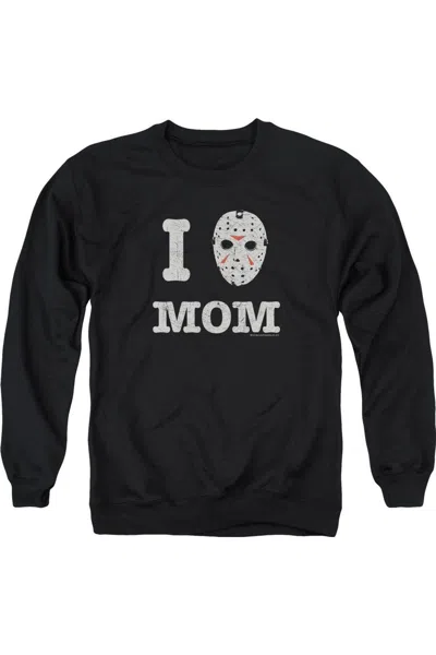 Gildan Friday The 13th Mommas Boy Adult Crewneck Sweatshirt In Black