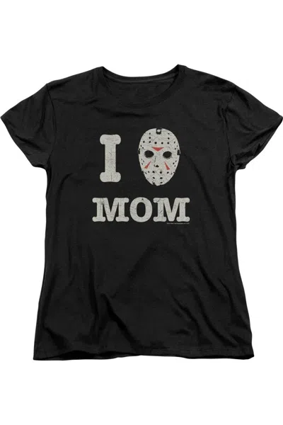 Gildan Friday The 13th Mommas Boy Short Sleeve Women´s Tee / T-shirt In Black