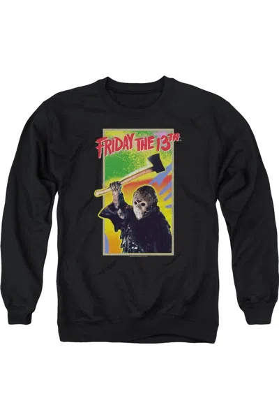 Gildan Friday The 13th Retro Game Adult Crewneck Sweatshirt In Black