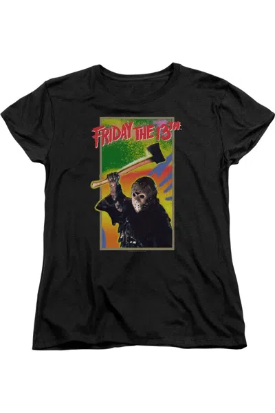 Gildan Friday The 13th Retro Game Short Sleeve Women´s Tee / T-shirt In Black