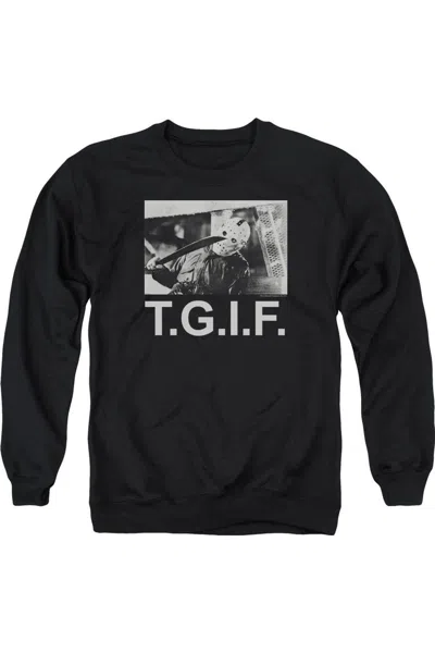 Gildan Friday The 13th Tgif Adult Crewneck Sweatshirt In Gray