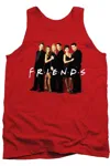 Gildan Friends Cast In Black Adult Tank Top In Red