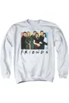 Gildan Friends Cast Logo Adult Crewneck Sweatshirt In White