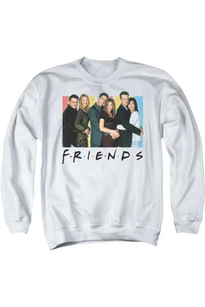 Gildan Friends Cast Logo Adult Crewneck Sweatshirt In White