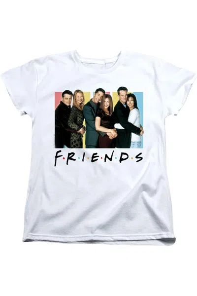 Gildan Friends Cast Logo Short Sleeve Womens Tee / T-shirt In White