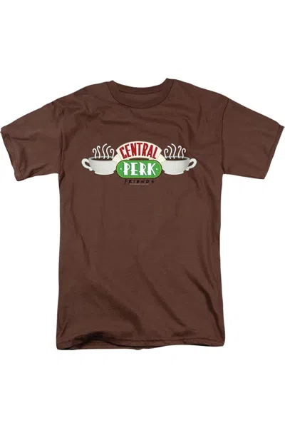 Gildan Friends Central Perk Logo Short Sleeve Adult Tee / T-shirt In Brown
