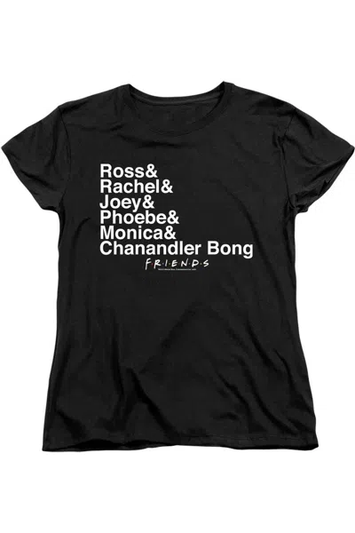 Gildan Friends Chanandler Bong Short Sleeve Womens Tee / T-shirt In Black