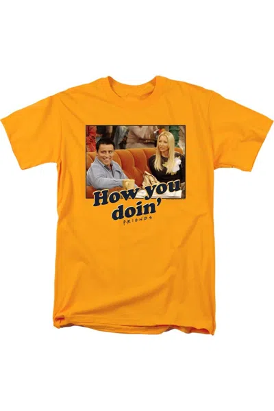 Gildan Friends How You Doin Short Sleeve Adult Tee / T-shirt In Gold