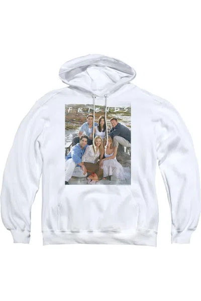Gildan Friends Lifes A Beach Adult Pull Over Hoodie / Hooded Sweatshirt In White
