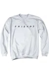 Gildan Friends Logo Adult Crewneck Sweatshirt In White