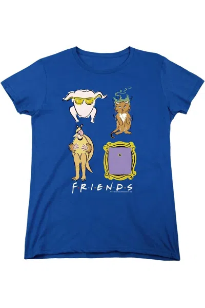 Gildan Friends Sybmols Short Sleeve Womens Tee / T-shirt In Blue