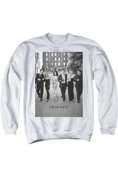 Gildan Friends Walk The Streets Adult Crewneck Sweatshirt In White