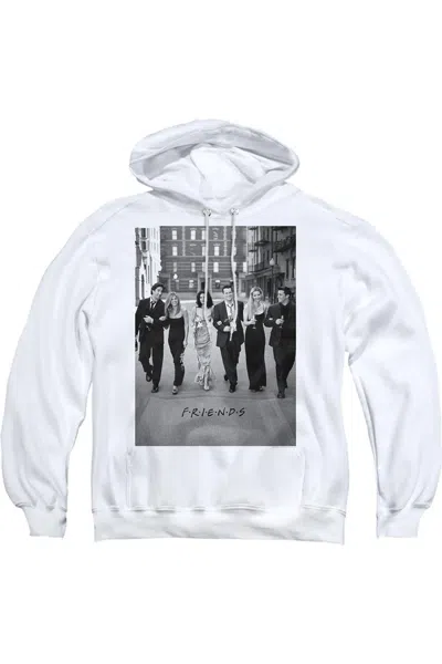 Gildan Friends Walk The Streets Adult Pull Over Hoodie / Hooded Sweatshirt In White