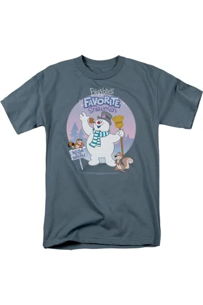 Gildan Frosty The Snowman Favorite Short Sleeve Adult Tee / T-shirt In Grey