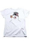 Gildan Frosty The Snowman Frosty Face Short Sleeve Womens Tee / T-shirt In White