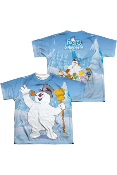 Gildan Kids' Frosty The Snowman Frosty Wave Short Sleeve Youth Poly Crew Tee / T-shirt In Multi