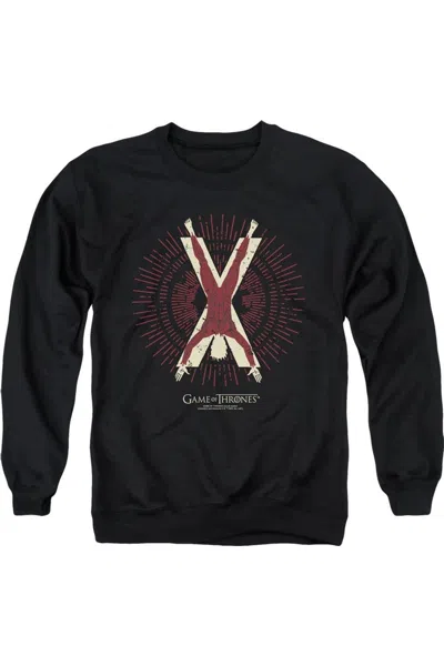 Gildan Game Of Thrones Bolton Burst Sigil Adult Crewneck Sweatshirt In Black