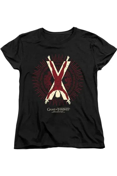 Gildan Game Of Thrones Bolton Burst Sigil Short Sleeve Women´s Tee / T-shirt In Black