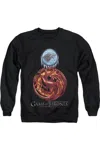 Gildan Game Of Thrones Combined Targaryn And Stark Adult Crewneck Sweatshirt In Black