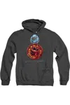 Gildan Game Of Thrones Combined Targaryn And Stark Adult Heather Hoodie / Hooded Sweatshirt In Black