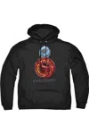 Gildan Game Of Thrones Combined Targaryn And Stark Adult Pull Over Hoodie / Hooded Sweatshirt In Black