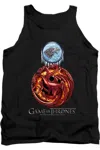 Gildan Game Of Thrones Combined Targaryn And Stark Adult Tank Top In Black