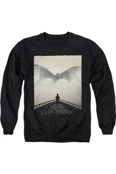 Gildan Game Of Thrones Dragon 1 Adult Crewneck Sweatshirt In Black
