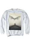 Gildan Game Of Thrones Dragon 3 Adult Crewneck Sweatshirt In White