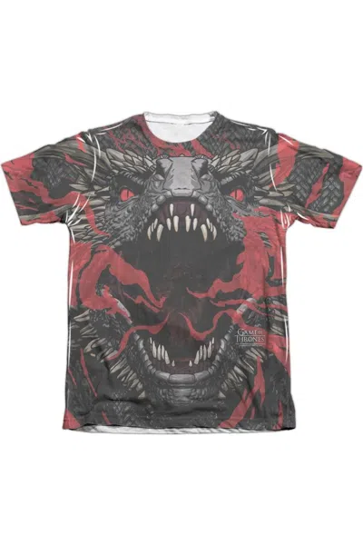 Gildan Game Of Thrones Dragons Adult Poly/cotton Short Sleeve Tee / T-shirt In White