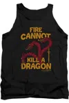 Gildan Game Of Thrones Dragons With Fire Adult Tank Top In Black