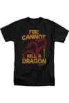 Gildan Game Of Thrones Dragons With Fire Short Sleeve Adult Tall Tee / T-shirt In Black