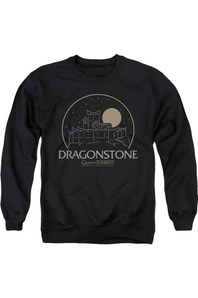 Gildan Game Of Thrones Dragonstone Adult Crewneck Sweatshirt In Black