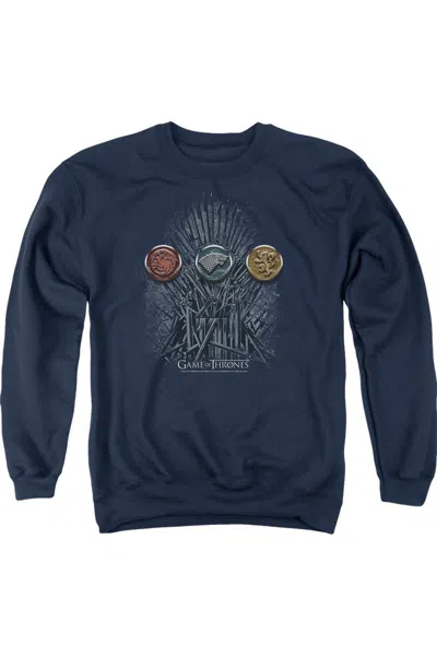Gildan Game Of Thrones For The Throne Sigils Adult Crewneck Sweatshirt In Blue