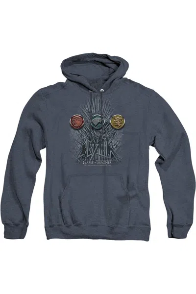 Gildan Game Of Thrones For The Throne Sigils Adult Heather Hoodie / Hooded Sweatshirt In Blue