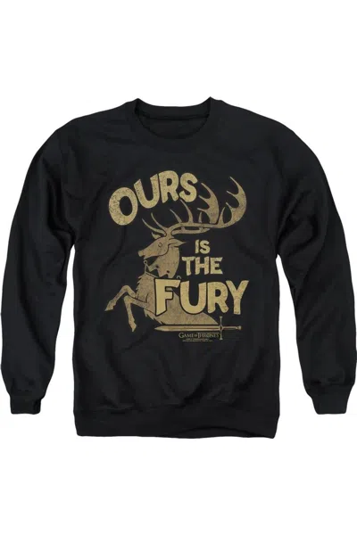 Gildan Game Of Thrones Fury Adult Crewneck Sweatshirt In Black