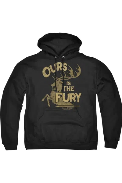 Gildan Game Of Thrones Fury Adult Pull Over Hoodie / Hooded Sweatshirt In Black