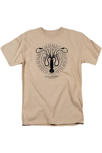 Gildan Game Of Thrones Greyjoy Burst Sigil Short Sleeve Adult Tee / T-shirt In Beige