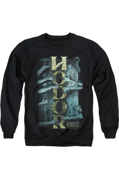 Gildan Game Of Thrones Hodor Adult Crewneck Sweatshirt In Black