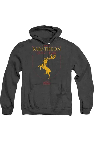 Gildan Game Of Thrones House Baratheon Sigil Adult Heather Hoodie / Hooded Sweatshirt In Black