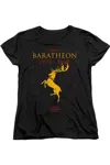 Gildan Game Of Thrones House Baratheon Sigil Short Sleeve Women´s Tee / T-shirt In Black