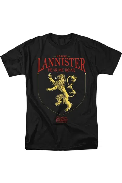 Gildan Game Of Thrones House Lannister Sigil Short Sleeve Adult Tall Tee / T-shirt In Black