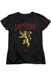 Gildan Game Of Thrones House Lannister Sigil Short Sleeve Women´s Tee / T-shirt In Black