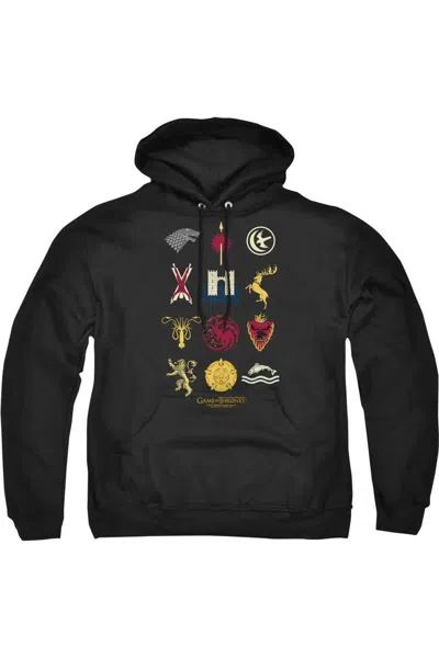 Gildan Game Of Thrones House Sigils Adult Pull Over Hoodie / Hooded Sweatshirt In Black