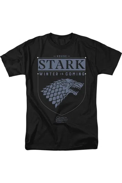 Gildan Game Of Thrones House Stark Sigil Short Sleeve Adult Tall Tee / T-shirt In Black