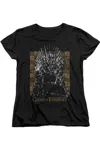 Gildan Game Of Thrones Iron Throne Short Sleeve Women´s Tee / T-shirt In Black