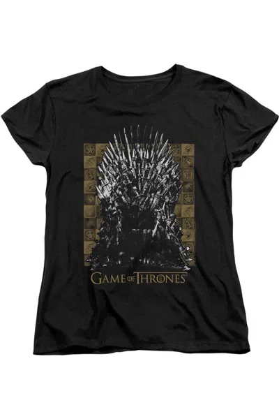 Gildan Game Of Thrones Iron Throne Short Sleeve Women´s Tee / T-shirt In Black